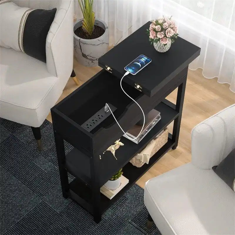 Beistelltisch mit Ladestation – 11T x 23,6B x 24,5H