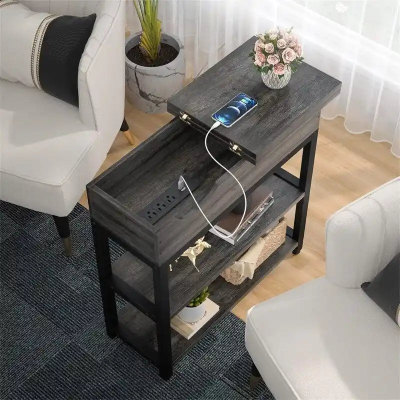 Beistelltisch mit Ladestation – 11T x 23,6B x 24,5H
