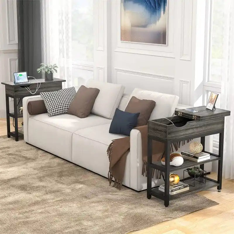 Beistelltisch mit Ladestation – 11T x 23,6B x 24,5H
