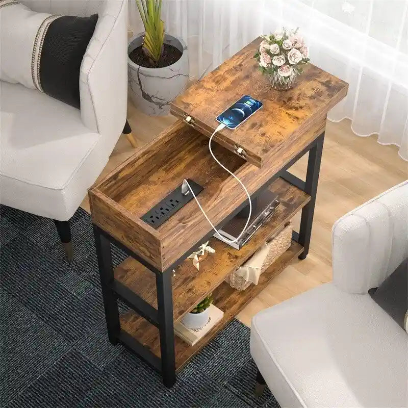 Beistelltisch mit Ladestation – 11T x 23,6B x 24,5H