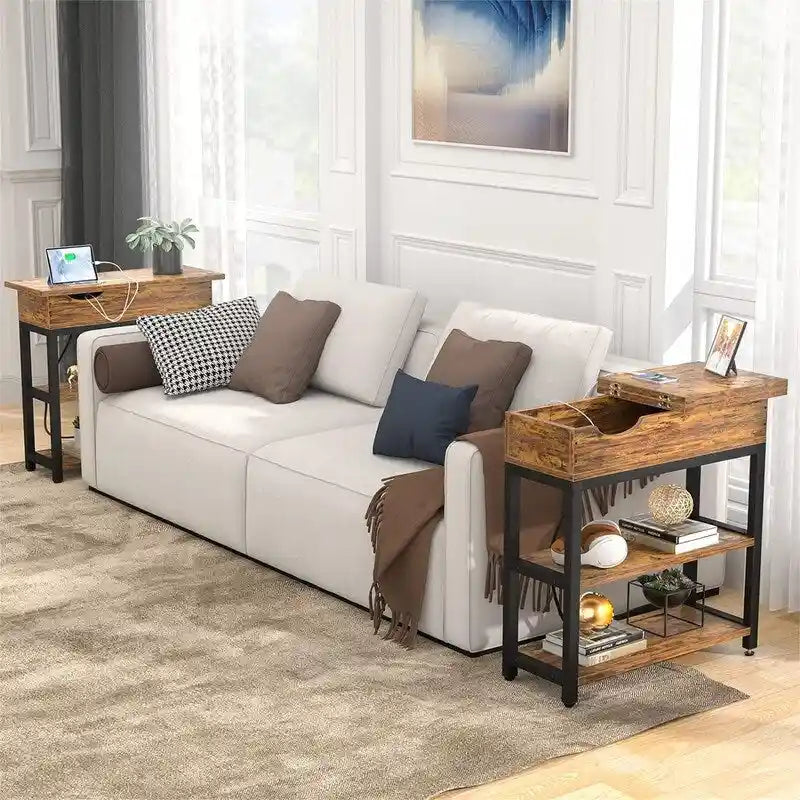 Beistelltisch mit Ladestation – 11T x 23,6B x 24,5H