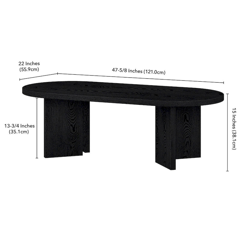 Alma 48 Breit Ovaler Couchtisch - 47.63 Breit
