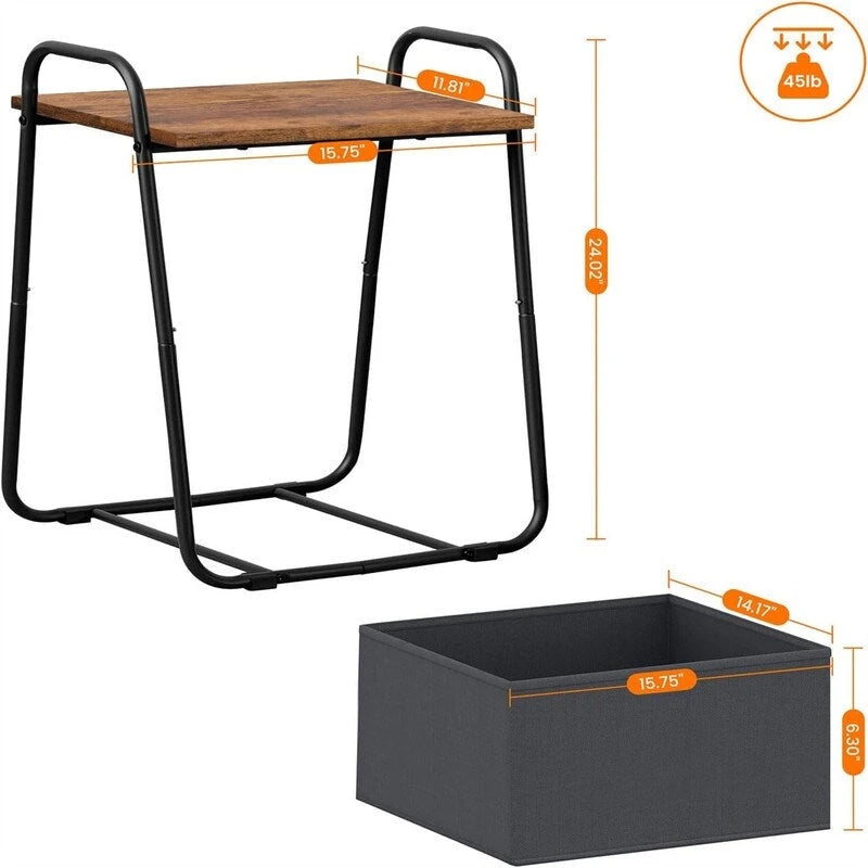 Beistelltisch-Set, 2-teilig – 43T x 37B x 61H cm