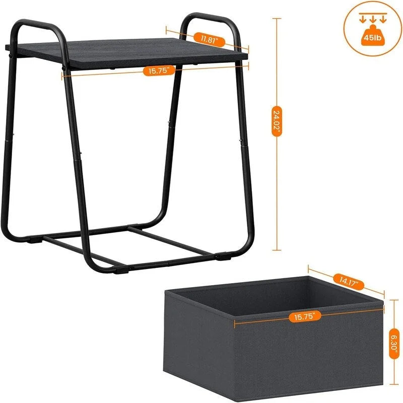 Beistelltisch-Set, 2-teilig – 43T x 37B x 61H cm