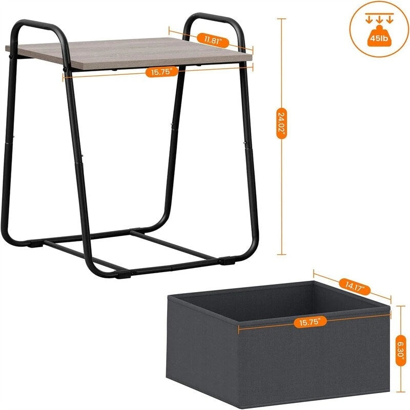 Beistelltisch-Set, 2-teilig – 43T x 37B x 61H cm