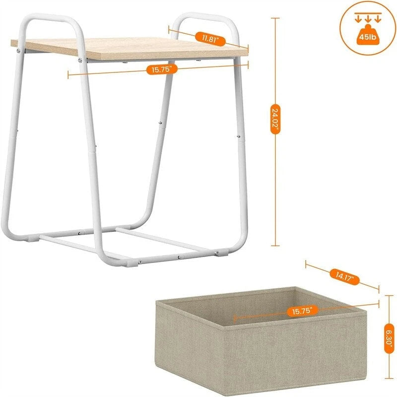 Beistelltisch-Set, 2-teilig – 43T x 37B x 61H cm