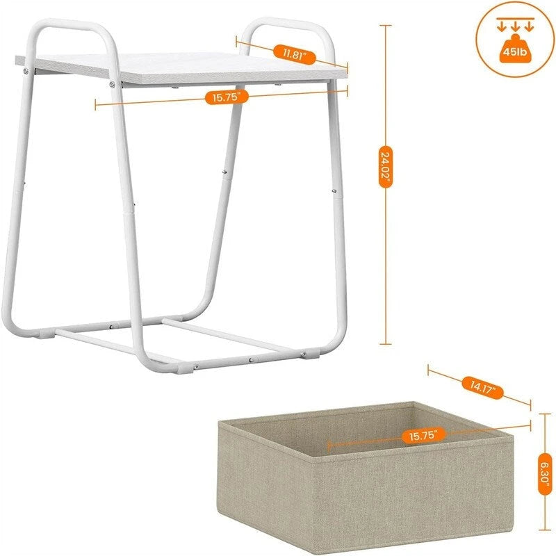 Beistelltisch-Set, 2-teilig – 43T x 37B x 61H cm
