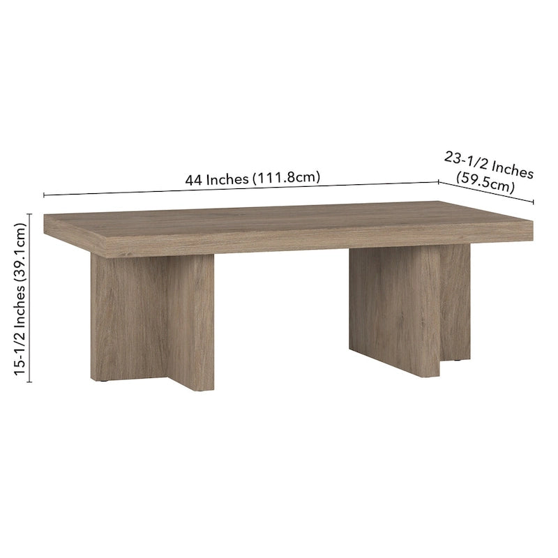 Dimitra 44 Breiter rechteckiger Couchtisch – 44 Breit