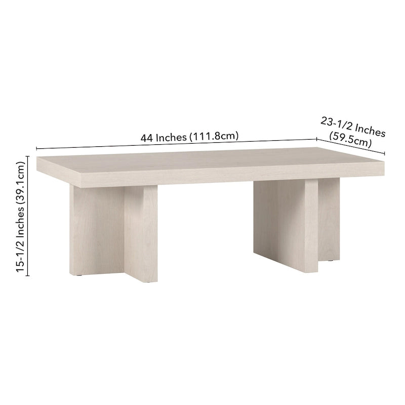Dimitra 44 Breiter rechteckiger Couchtisch – 44 Breit