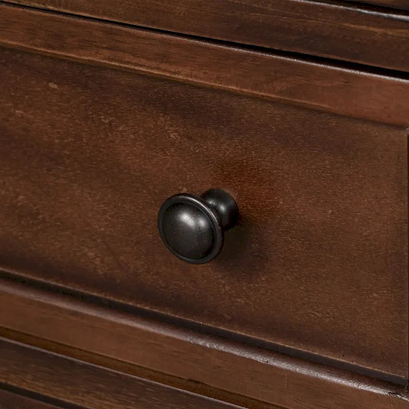 Beistelltisch aus massivem Kiefernholz mit ausziehbarer Ablage und 3 Schubladen, einfache Montage