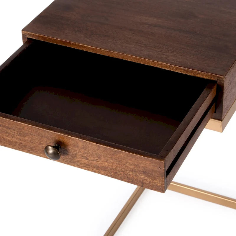Alec Beistelltisch C-Form mit 1 Schublade