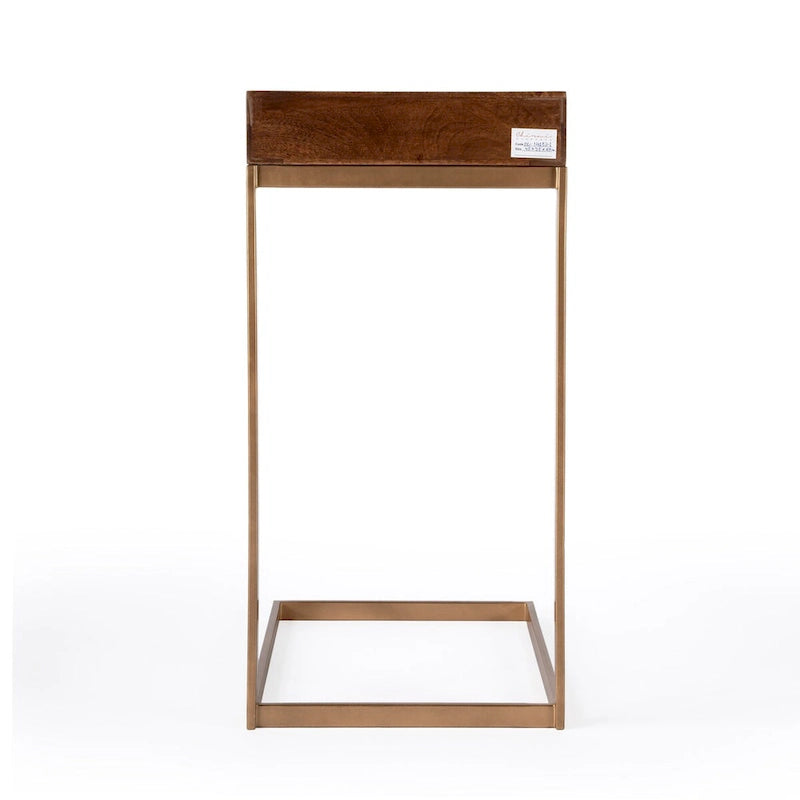 Alec Beistelltisch C-Form mit 1 Schublade