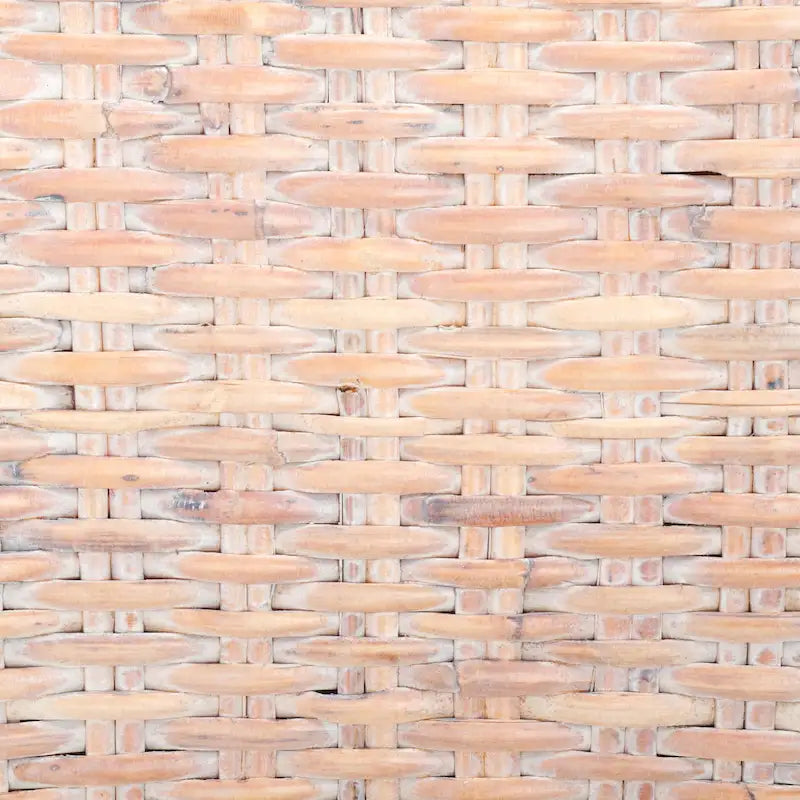 2er-Set Esszimmerstühle aus natürlichem Korbgeflecht 48B x 56T x 104H cm, Boho Coastal Stil