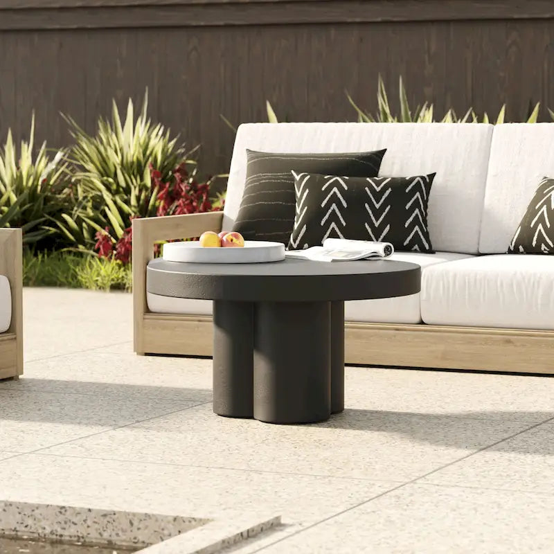Modrest Bruni Moderner Couchtisch aus schwarzem Beton