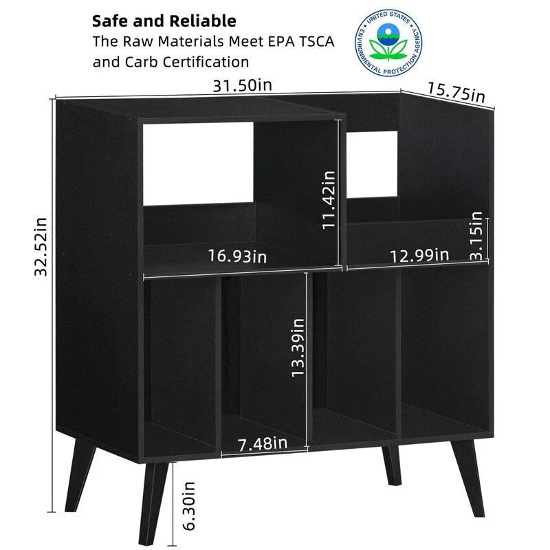 Großer Plattenspielerständer - 15,75T x 31,5B x 32,52H