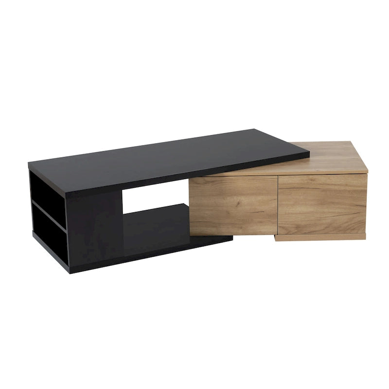 Ausziehbarer Couchtisch mit 2 Schubladen