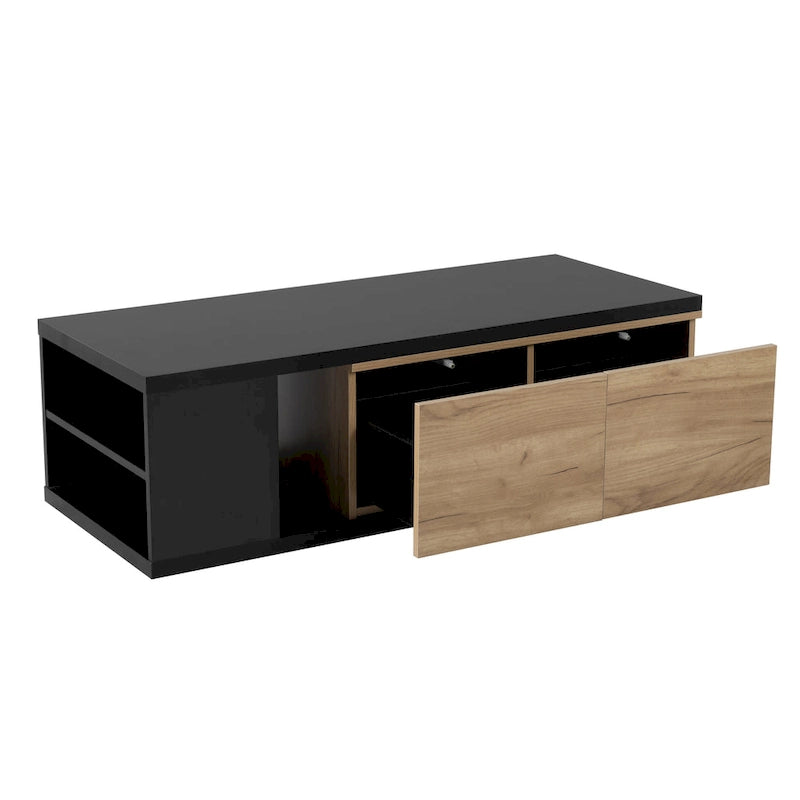 Ausziehbarer Couchtisch mit 2 Schubladen