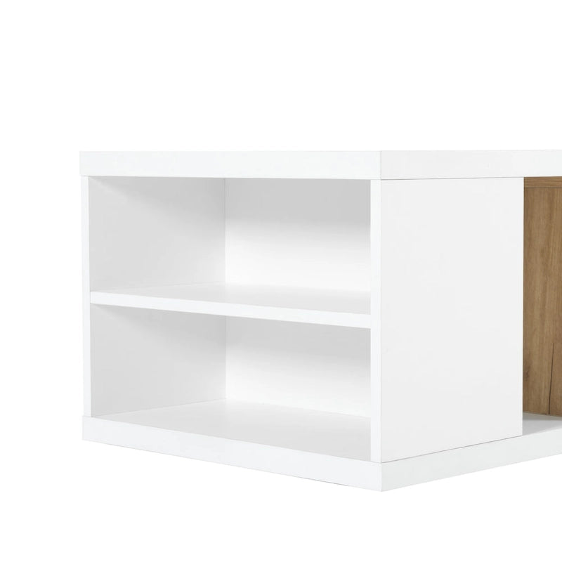 Ausziehbarer Couchtisch mit 2 Schubladen