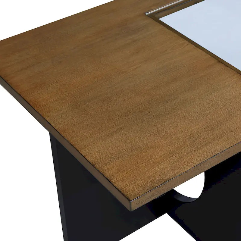 47 Zeitgenössischer Couchtisch aus Holz, rechteckig
