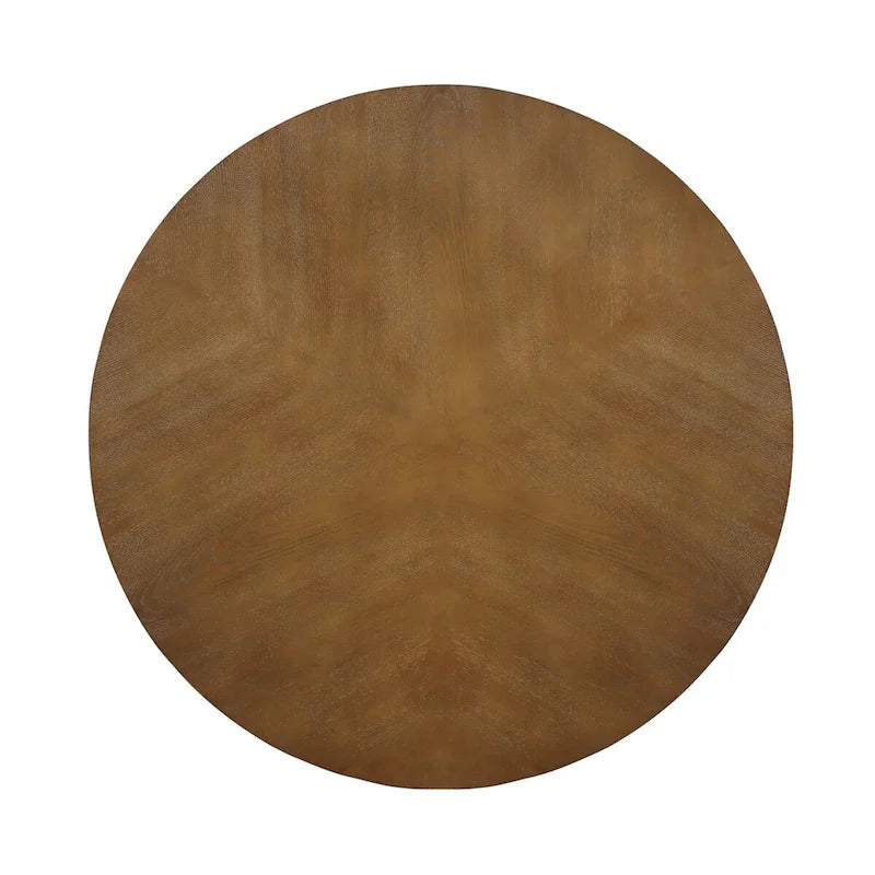 Mid-Century runder Couchtisch aus Holz für Wohnzimmer Landhausstil