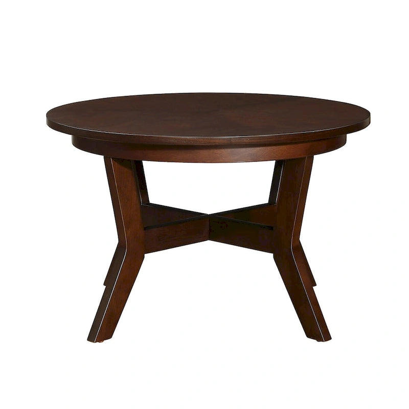 Mid-Century runder Couchtisch aus Holz für Wohnzimmer Landhausstil