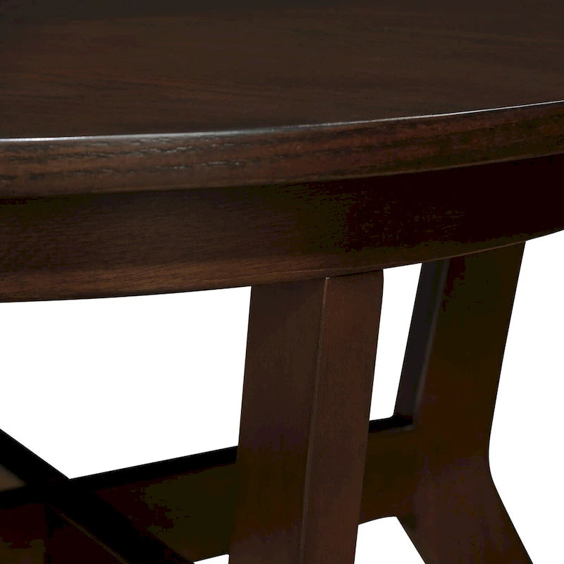 Mid-Century runder Couchtisch aus Holz für Wohnzimmer Landhausstil