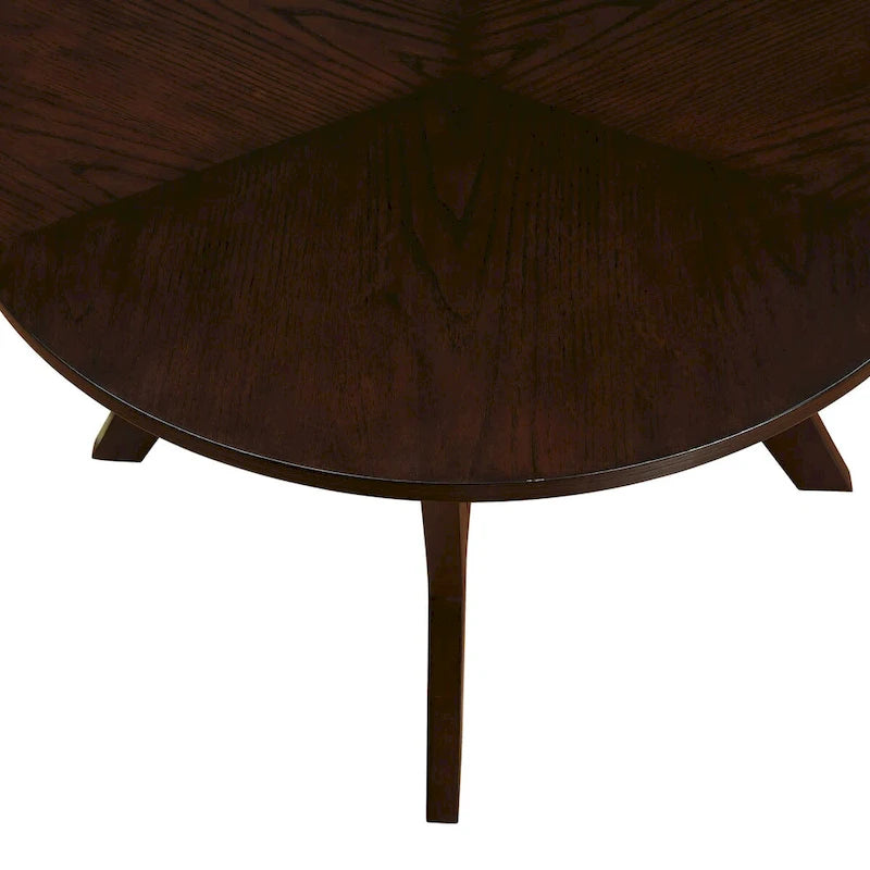 Mid-Century runder Couchtisch aus Holz für Wohnzimmer Landhausstil