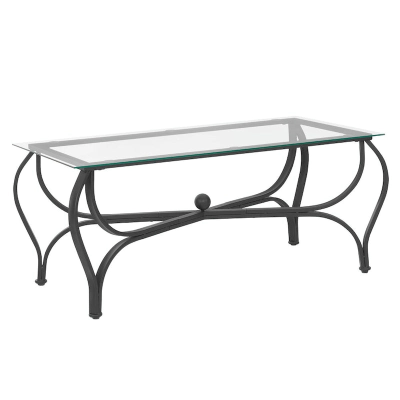 3-teiliges Couchtisch-Set aus gehärtetem Glas – rechteckiger Couchtisch mit 2 quadratischen Beistelltischen