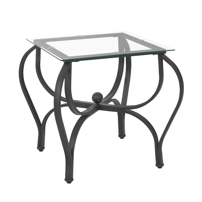 3-teiliges Couchtisch-Set aus gehärtetem Glas – rechteckiger Couchtisch mit 2 quadratischen Beistelltischen