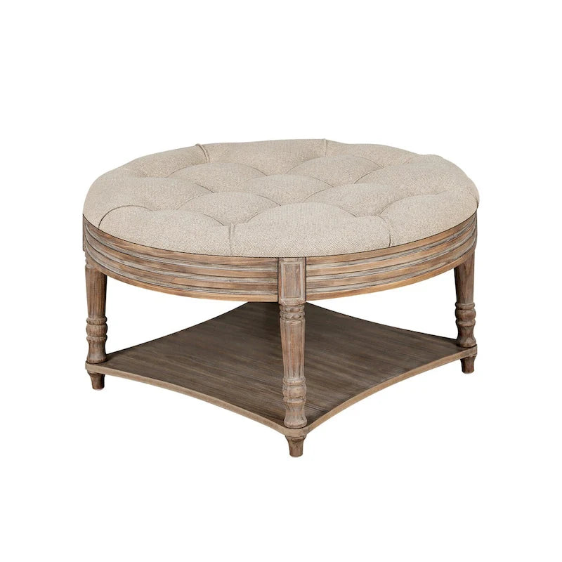 Großer runder Ottoman-Couchtisch