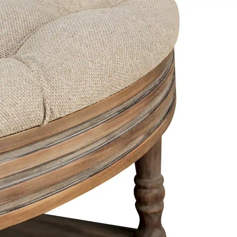 Großer runder Ottoman-Couchtisch