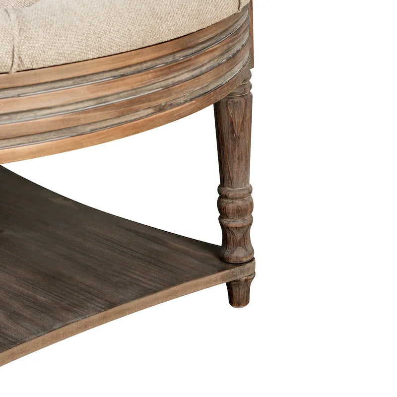Großer runder Ottoman-Couchtisch