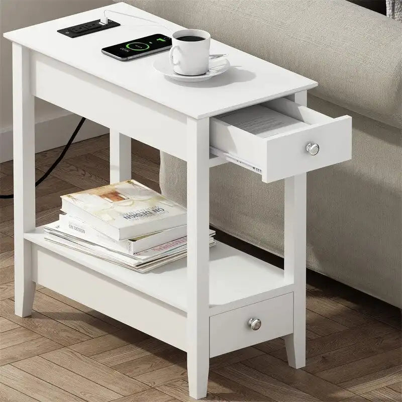 Beistelltisch mit Ladestation – 23,62T x 11,81B x 23,62H