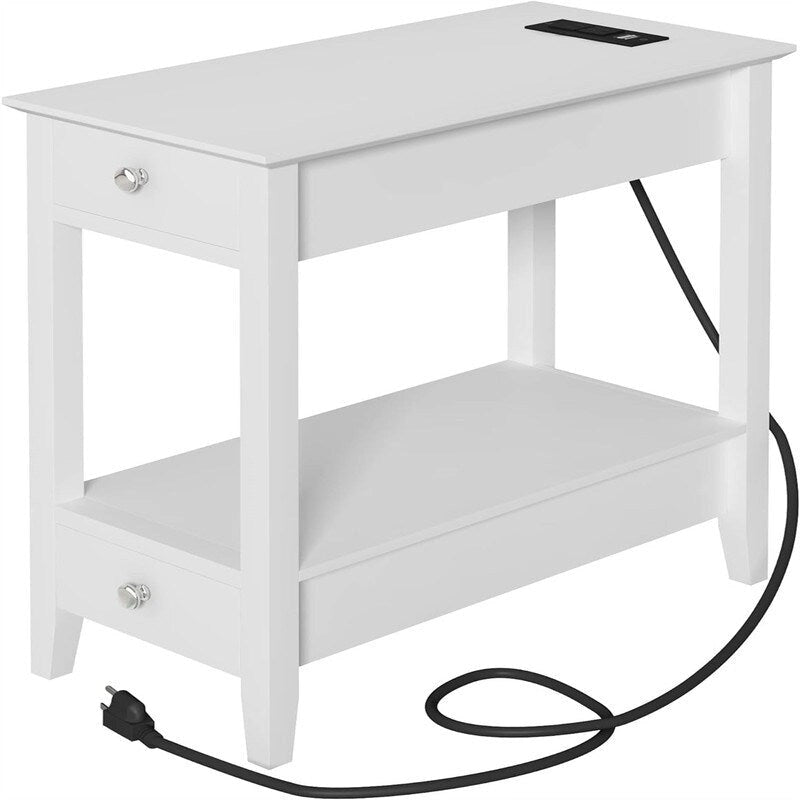 Beistelltisch mit Ladestation – 23,62T x 11,81B x 23,62H
