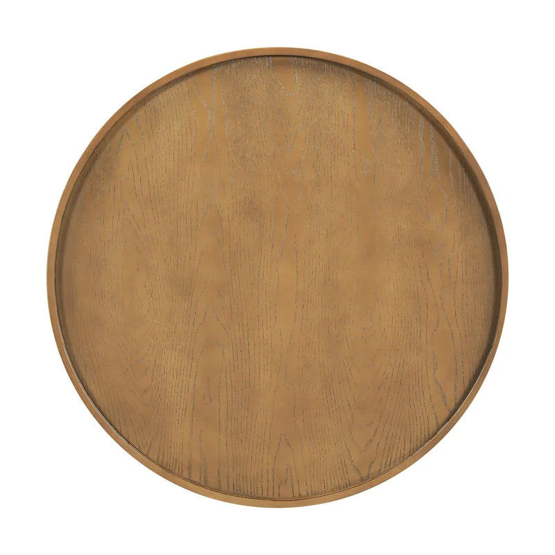 Runder Kaffeetisch aus Rattan mit PE-Rattan-Seitenwand