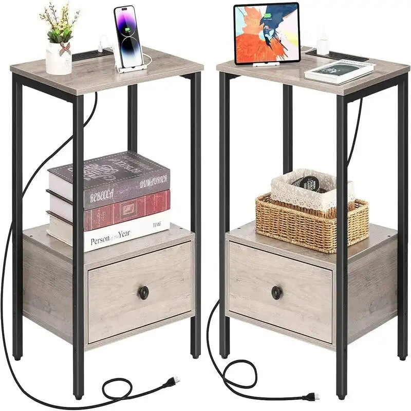 Beistelltisch mit Ladestation – 30T x 40B x 60H cm