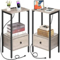 Beistelltisch mit Ladestation – 30T x 40B x 60H cm