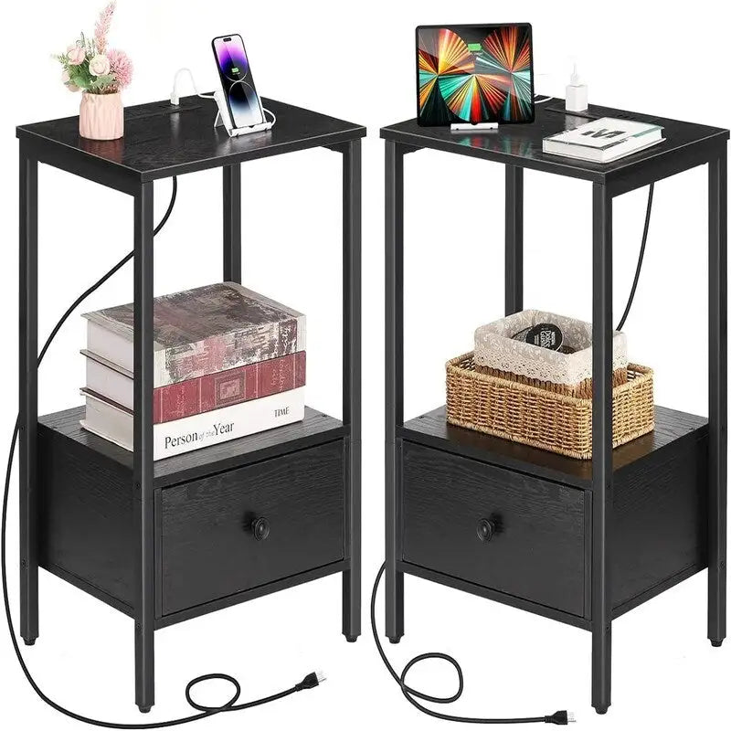 Beistelltisch mit Ladestation – 30T x 40B x 60H cm