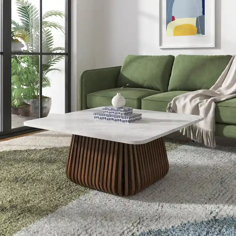 Tera Quadratischer Couchtisch aus Marmor