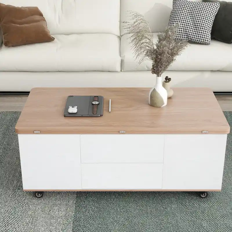 Couchtisch mit anhebbarer Platte