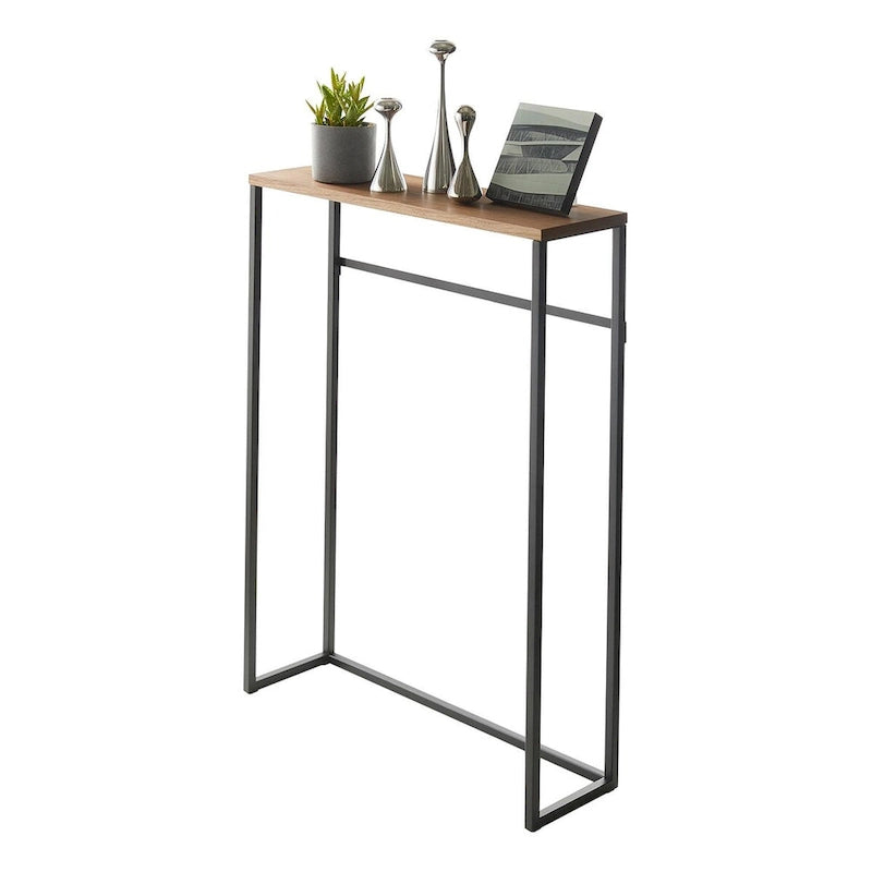 Yamazaki Home Schmales Konsolentisch für den Eingangsbereich, Stahl, trägt 5 kg - L 18,5 x B 60 x H 80,5 cm