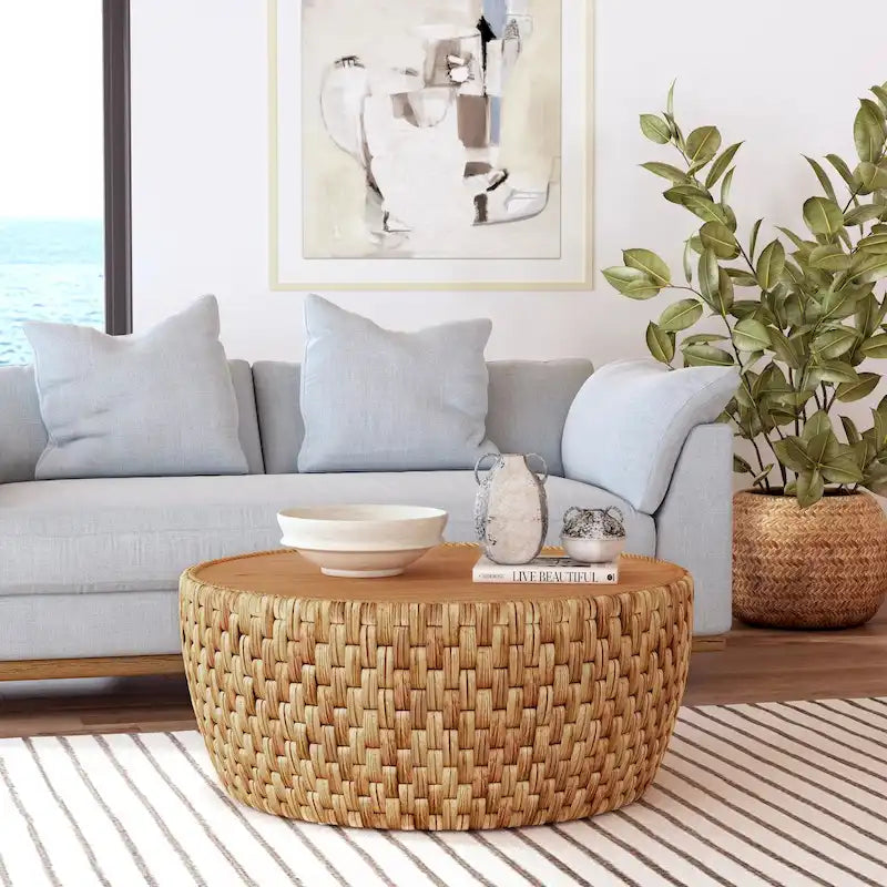 Captiva Couchtisch aus Rattan (rund)