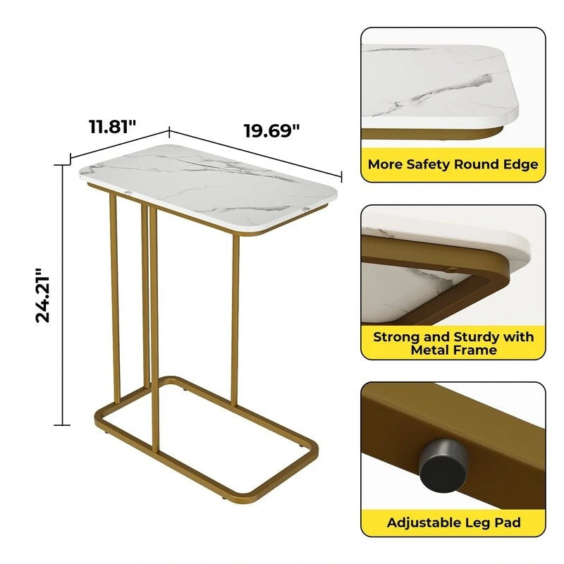 Kleiner Beistelltisch für Wohnzimmer, Nachttisch/Kaffeetisch für Couch, Sofatisch für Schlafzimmer