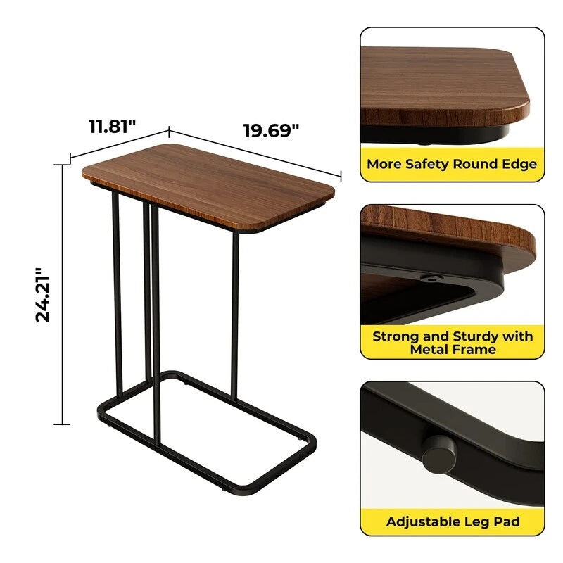 Kleiner Beistelltisch für Wohnzimmer, Nachttisch/Kaffeetisch für Couch, Sofatisch für Schlafzimmer