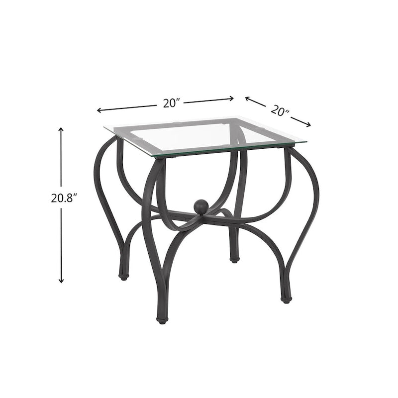 3-teiliges Couchtisch-Set mit Hartglas-Oberfläche