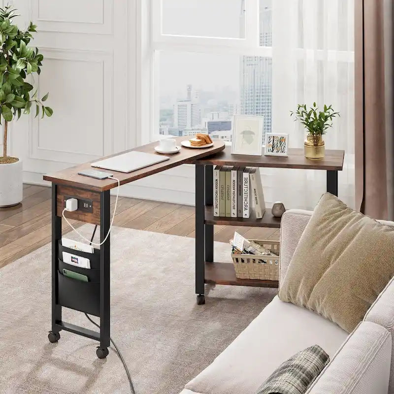 Beistelltisch drehbarer Sofa-Beistelltisch mit Ladestation