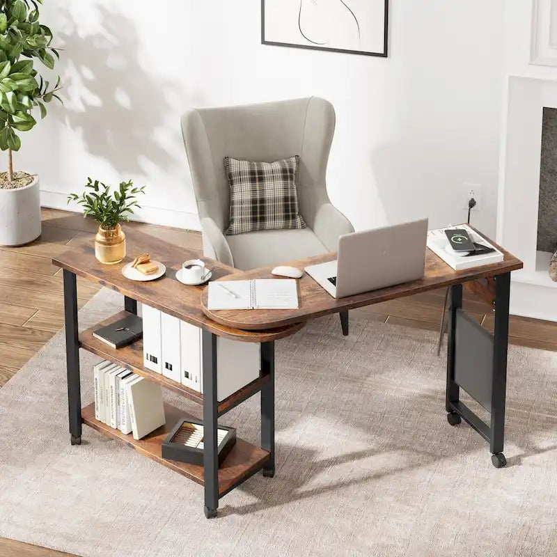 Beistelltisch drehbarer Sofa-Beistelltisch mit Ladestation