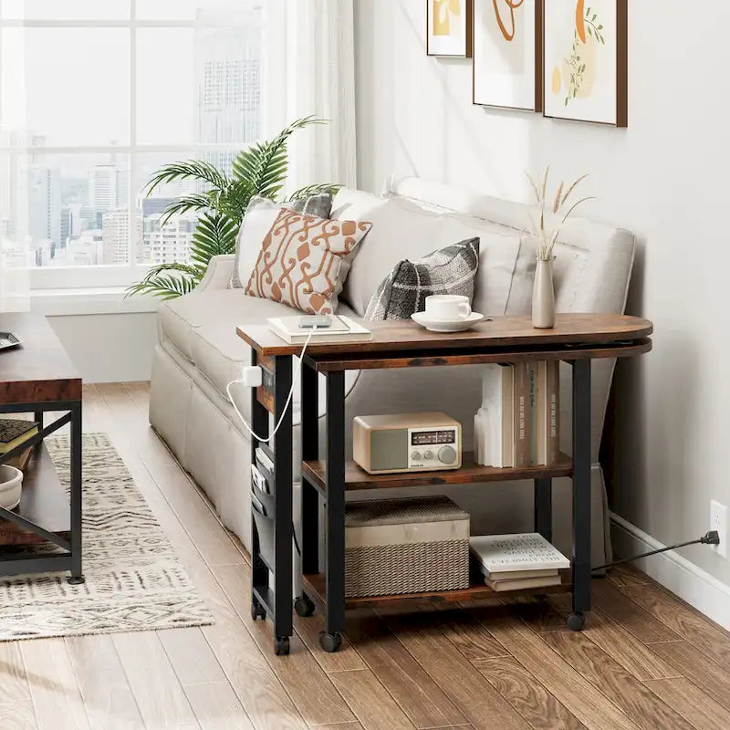 Beistelltisch drehbarer Sofa-Beistelltisch mit Ladestation