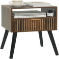 Kleiner Nachttisch aus Holz mit Schublade – 30T x 40B x 60H