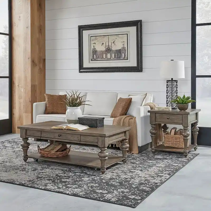 Americana Farmhouse Dusty Taupe 3-teiliges Couchtisch-Set